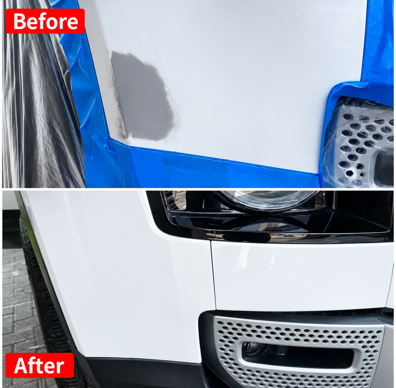 Car repair before and after